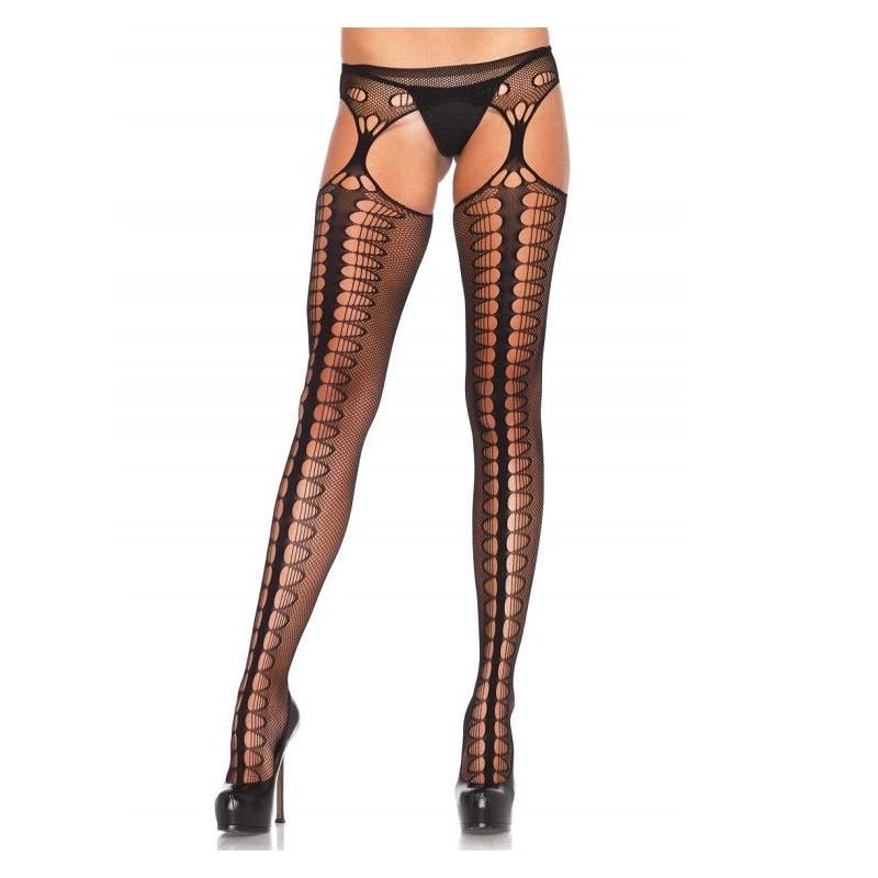 Leg Avenue - Collant Avec Jarratière Exclusive Noir